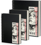 2PACK 5.5x8.5 and 1Pack 9 x 11 inches Hardcover Sketch Book，3 Pack 80-Sheets (68lb/100gsm)，Double-Sided Hardbound Sketchbook, Spiral Bound,Acid Free Painting Art Paper for Kids and Adults