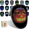 Led Mask with Gesture Sensing, Light up Face Transforming Mask for Halloween Xmas Costume Party