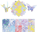 Origami Paper Kit 50 Sheets 6 Inch Square Double Sided Color 10 Vivid Japanese Washi Colors for Hand Crafts Origami Paper Arts Creativity.Watercolor Texture