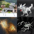 4 Pcs Aluminum Craft Wires, 3mm*10m, 2mm*5m, 1.5mm*5m, 1mm*5m, Bendable Craft Wire for Sculpting Armature DIY Jewelry Making (Silver)