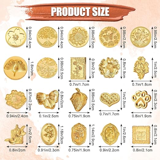 Wax Seal Stamp Kit, 21Pcs Draupnir Wax Stamp Seal,Vintage Classic Sealing Wax Stamp Head with Wooden Handle for Party Wedding Invitation Cards Envelopes Gift Wrapping Letter (20 Patterns)