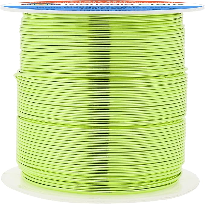 Mandala Crafts 20 Gauge Anodized Aluminum Craft Wire for Jewelry Making - 100 FT Colored Flexible Light Green Wire - Bendable for Bonsai Armature Crafting Sculpting