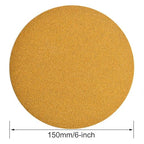 6-Inch No-Hole Hook and Loop Sanding Discs, 60/80/100/120/150/220/320/400/600/800 Assorted Grits Sandpaper for Random Orbital Sander, 100-Pack
