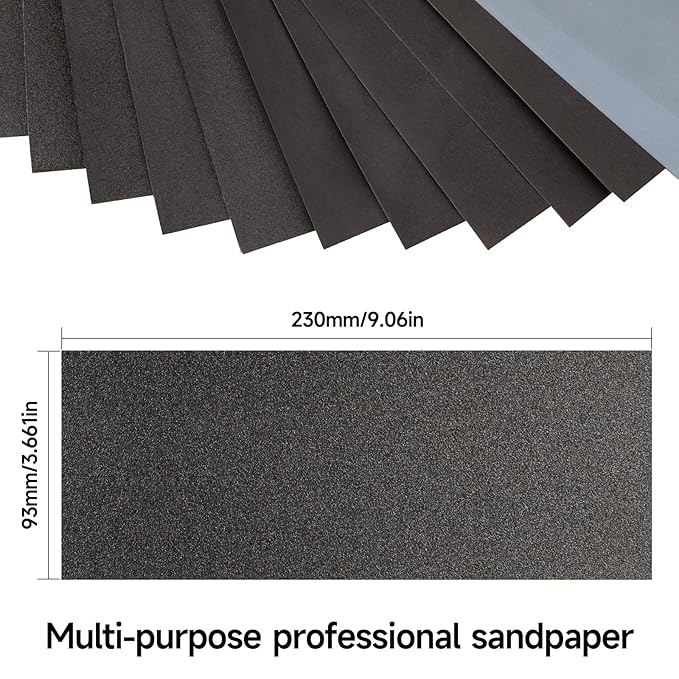 Sandpaper 150 Grit, Wet Dry Sanding Sheets 9 x 3.6 Inch for Wood Furniture Finishing, Metal Sanding and Automotive Polishing,21 -Sheet