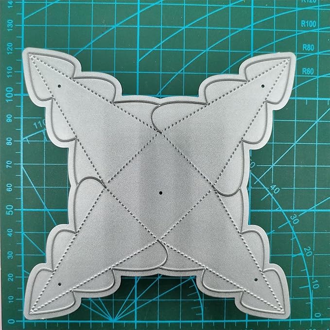 Metal Cutting Dies DIY Merry Christams Embossing Stencil Template Scrapbooking Card Making Mold Photo Album Arts Crafts Tools (Christmas Candy box-12x12cm)