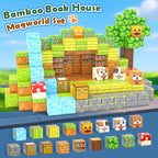 Large Magnetic Blocks 1" Building Cubes Toys for Kids Ages 4-6 5-7 8-12, Magworld Bamboo House Building Craft Construction Toy Set, Creative Sensory Toys Game Gift for 3+ Year Old Boys Girls