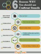 CrafTreat Reusable Wood Decor Stencils for Painting on Wood, Canvas, Paper, Fabric, Floor, Wall and Tile - Tree Bark - 6x6 Inches - DIY Art and Craft Stencils - Tree Bark Stencil