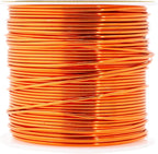Mandala Crafts 18 Gauge Anodized Aluminum Craft Wire for Jewelry Making - 100 FT Colored Flexible Orange Wire - Bendable for Bonsai Armature Crafting Sculpting