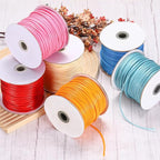 MECCANIXITY Waxed Cord 2.5mm Waxed Polyester Cord 87 Yard Wax String for Bracelet Making, Necklaces, Beading, Jewelry Making and DIY Crafts(Light Gray)