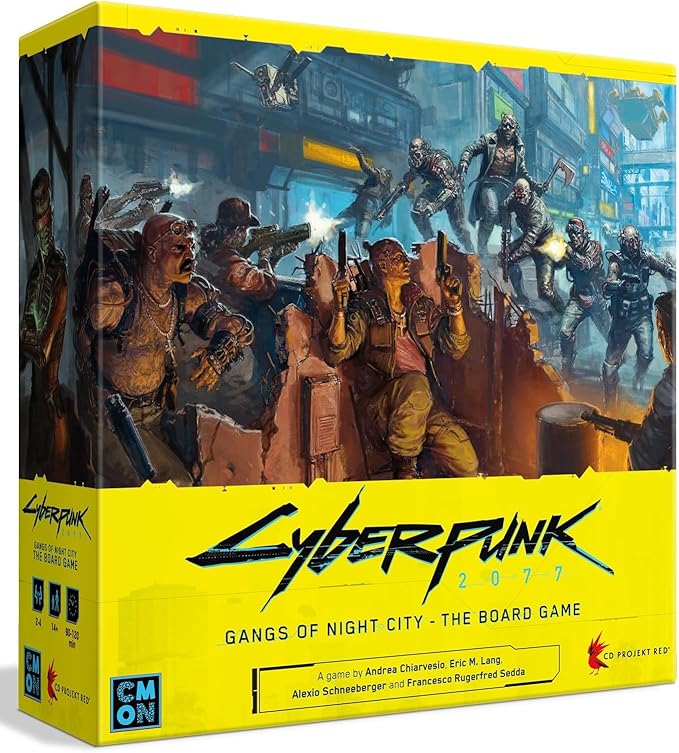 CMON Cyberpunk 2077: Gangs of Night City Board Game - Conquer Night City in This Immersive Sci-Fi Strategy Game! Adventure Game, Ages 14+, 1-4 Players, 90-120 Min Playtime, Made