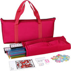 Smartxchoices 166 Tiles Mah Jongg Set American Mahjong 4 Color Pushers/Racks Mahjongg Game with Soft Velour Bag,Western Mahjongg Tiles