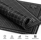 DIYSELF Cutting Mat 9in12in, Self Healing A4 for Crafts, Sewing, Fabric, Double Sided, Desktop, Rotating for Quilting