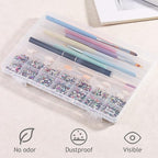 21 Grids Clear Large Plastic Organizer Box With Dividers, Bead Organizers And Storage Compartment Container For Nail Accessories/Jewelry/Craft/Screw/Small Parts/Diamond Painting Art Tools