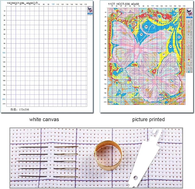 Redxing Stamped Cross Stitch Kits Full Range of Embroidery Starter Kits- Needlepoint Counted Cross Stitch Kits for Beginner Adults 11CT Printed Embroidery Kit-Resting Under Coconut Trees 18x18 inch
