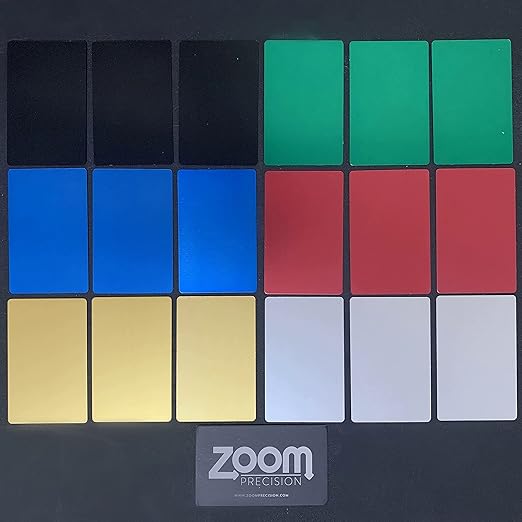 Metal Engraving Blanks for Etching w/Silhouette Cameo 4 Pro Plus, Brother Scan and Cut, Maker, Explore Air 2 or Laser Engraving Blanks - Anodized Aluminum Sheet Metal & Plates for Crafting- 18 Pack