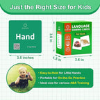 50 First Words Flash Cards for Baby with Fun Videos| Extra Thick Picture Cards for Speech Therapy Noun Cards for Kids Speech Delays| Aba Therapy, Autism Learning Materials ESL Teaching