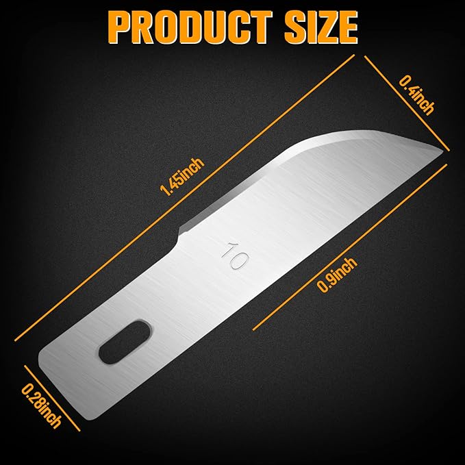 100 Pack Hobby Blades Set #10 Craft Knife Blades Refill Hobby Knife Replacement Blades with Storage Box for Art Craft Scrapbooking Supplies Caving Stencil