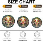 KAAYEE Wooden Puzzles for Adults, 3D Visual Effect Gnome Couple Wooden Jigsaw Puzzle Unique Shape Wood Puzzle Adult, 3D Effect Flat Puzzle Birthday Family Games (L-13.4 * 13.3in-300pcs)