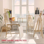 U.S. Art Supply Square Stretched Canvas for Painting 12x12 inch Gallery Depth 1-1/2" Thick, 3-Pack - 12oz Acrylic Gesso Triple Primed, Professional Artist Quality, 100% Cotton - Pouring, Oil Paint