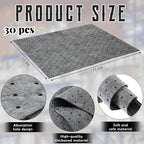 Hoolerry 100 Pcs Oil Absorbent Pads Weight Dimpled Pad Garage Accessories Water Absorbent Mat Oil Spill Mat for Absorbing Protecting Home Garage Basement (13.5 x 17.5 Inch,Gray)
