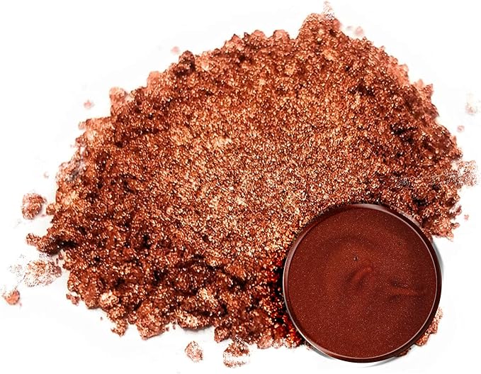 Eye Candy Pigments Premium Copper Mica Powder - Motoka Copper (50gr) - for Epoxy, Resin, Soap, Paint, Woodworking, Acrylic Pouring, Bath Bombs, Fishing Lures - DIY Arts and Crafts Additive