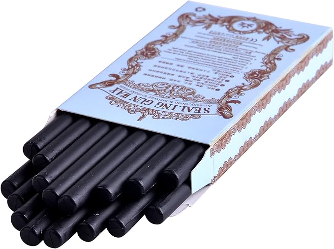 16pcs/Set Black Glue Gun Sealing Wax Stick for Documents Sealing Gift Decoration