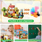 Goody King Magnetic Blocks | 120PCS Magnetic Building Blocks,Magnetic Farm Animal Homes,STEM Montessori Sensory Toys for Toddlers Kids Boys Girls Ages 3 4 5 6 7 8 9 10 Christmas Birthday Gifts