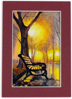 8x10 Mat for 6x8 Photo - Precut Maroon Picture Matboard for Frames Measuring 8 x 10 Inches - Bevel Cut Matte to Display Art Measuring 6 x 8 Inches - Acid Free ONE MAT with Backing Board & Clear Bag
