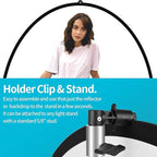 EMART 8.5FT Photography Green Screen Background Reflector Disc Holder Clip with Light Stand for Diffuser, Pop Up Backdrop, Photo, Video Studio, Meeting,Live Streaming, Youtuber