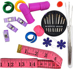 Sewing Kit for Teens & Petite Fingers | THIK-Grip Thimbles (2) | Needles (55) | Ruler (1) | Fabric Clips (4) | Spool Wrap (4) | Threaders (2) & More Supplies