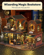 DIY Miniature House Kit, DIY Dollhouse Kit for Adults to Build, Mini Magic House Miniature kit, Model Building Craft Diorama Kit, Ideal Gifts for Birthday Halloween Christmas(Magic Book Shop)