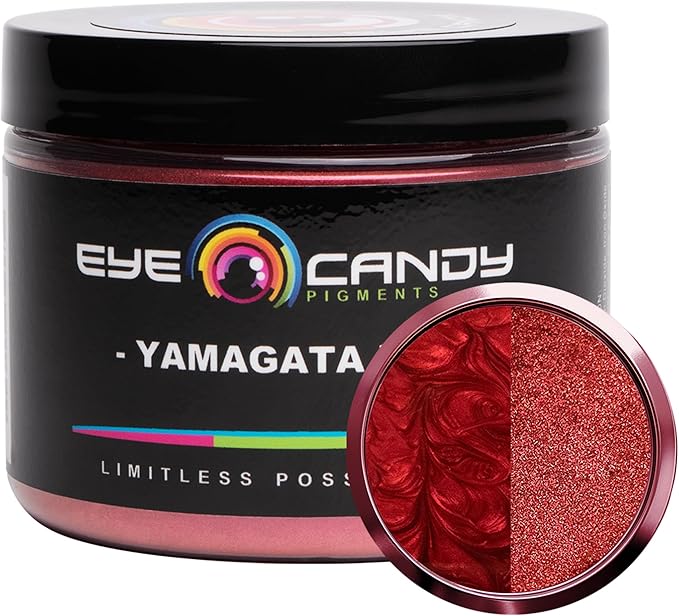 Eye Candy Pigments Premium True Red Mica Powder - Yamagata Red (50gr) - for Epoxy, Resin, Soap, Paint, Woodworking, Acrylic Pouring, Bath Bombs, Fishing Lures - DIY Arts and Crafts Additive