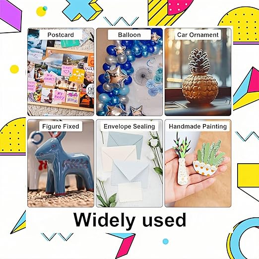 500 Pcs Clear Gel Glue Dots, Double Sided Removable Adhesive Dots, Sticky Tack Mounting Putty for Balloons, Crafts, Photos, Home Decor, DIY Party Decorations