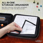 ENHANCE RPG Organizer Case - DnD Binder with Built-in Character Sheet Holder and Erasable Scribe Panel, Dice Rolling Area, Removable Pen Pouch, Miniature Foam Tray, Wrist Strap