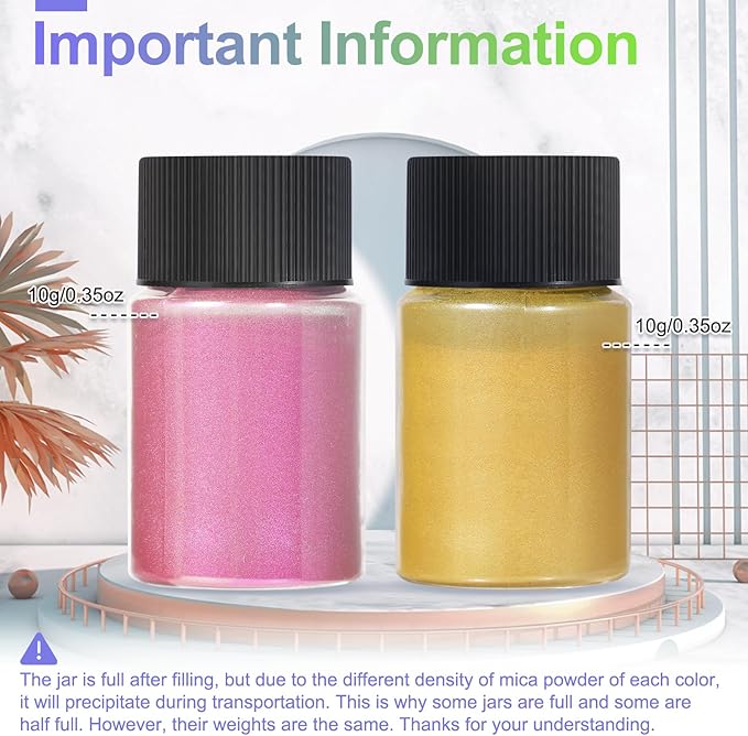 CHANGTIKEJI Mica Powder - 81 Colors - 10g/Bottle of Natural Pigment Powder for Epoxy Resin，Soap Making，Candle Making,Car Freshies,Dye,Nail Polish,Bath Bombs