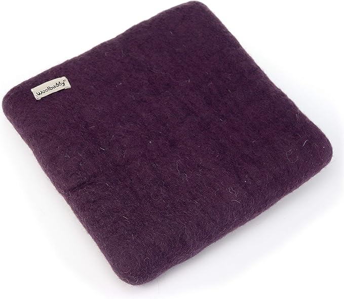 Woolbuddy Needle Felting Pad – Purple Wool Mat 10x10x1.5" – Foam Alternative Base for 3D, Wet, & Dry Felting Crafts