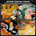 All-in-One Dry Erase MTG Tokens Gift Bundles - 50 Reusable Proxy Cards + 75 Blank Acrylic Counters & Tags Set with 5 Color-Coded Markers for TCG Players, Commander Decks & D&D