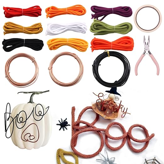 Wire Craft Kit for Adults, Teens Halloween DIY Wire Art Crafts Set for Home Gatherings, Birthday Party Group, Holiday Parties, Women Birthday, Mother's Day Gifts, Handmade Home Decor (Halloween)