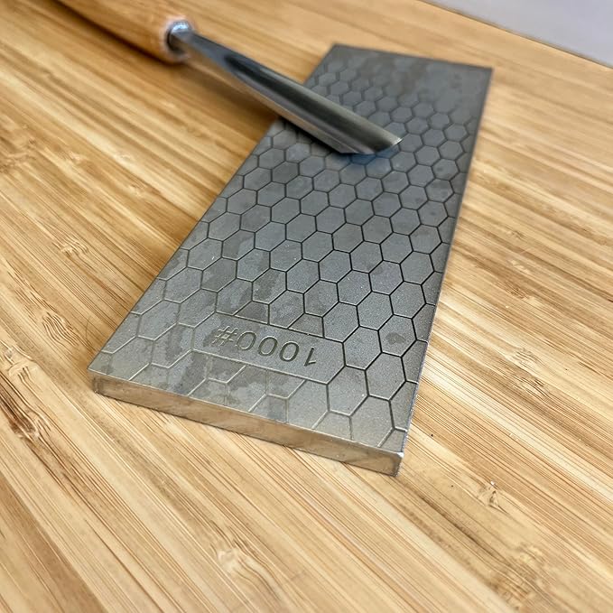 Heavy Duty Diamond Sharpening Stone Set, 2-Sided Fine 1000 Grit/Coarse 400 Grit Sharpening Plate, Fast & Efficient Knife Sharpener for Razor Sharp Knives and Chisels from Schaaf Tools