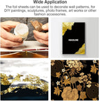 MECCANIXITY Gold Leaf Foil Sheet, Purple Leaf Papers, 3.3 x 3.1inch for Art Decoration, Sculptures, Painting, Pack of 100