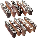 Mehndi Print Blocks Stylish Border Pattern Wooden Stamps (Set of 10) Htag2156
