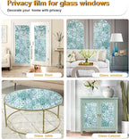 Window Privacy Film Stain Glass Window Film Rainbow Window Film Window clings Non-Adhesive Reusable Decorative for Room (Daisy Rainbow, 35.4 x 157.4 in)
