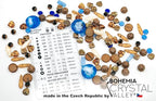 1.4oz (40g) Limited Mix of Czech Glass Beads, Matte and Glossy, Faceted Fire Polish, Hand Made Set Kit, Blue Copper