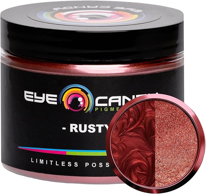 Eye Candy Premium Mica Powder Pigments | Multipurpose DIY Arts and Crafts Additive | Acrylic, Woodworking, Bath Bombs, Resin, Epoxy, Soap, Fishing Lures (Rusty)