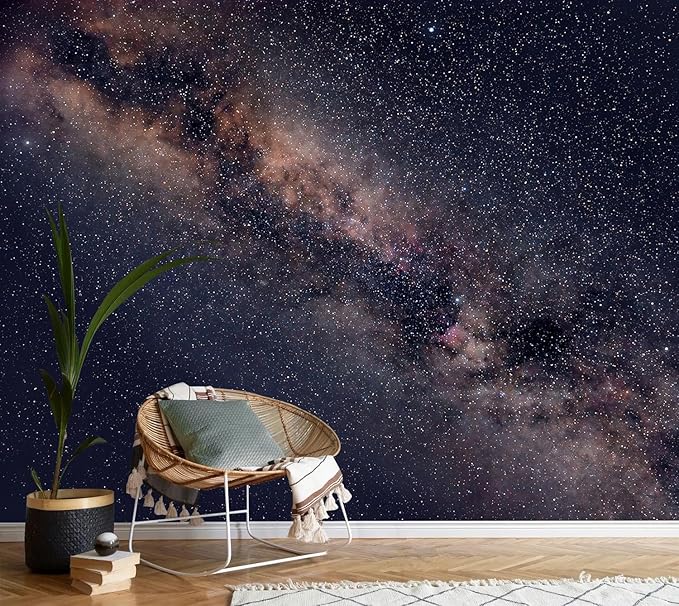 AFZEVEB-Galaxy Stars Wallpaper Wall murals for Ceiling 159"x107"(Not Peel and Stick)
