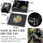 Dice Tray and Dice Tower for DND: All-in-One Tray, Storage & Large Tower for Random Rolls - Stores Your Sets, Mini's etc, Perfect for D&D and RPG Gift Accessories (Gold Dragon)