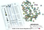 100 pcs of Faceted Fire Polished Pressed Czech Glass Beads 4mm (0.16in), Crystal Vitrail 00030-28101 BCV