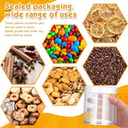 SATINIOR 12 Pack 16 oz Plastic Container Jars with Lids Round Clear Travel Cosmetic Container Slime Jars for Toiletries, Lotion, Cream, Ointments, Makeup, Rhinestone, Samples, Kitchen Storage(White)