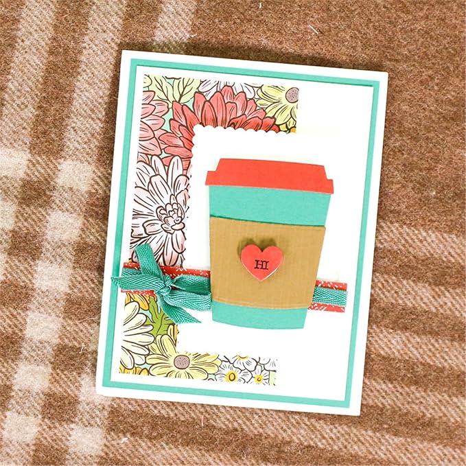 Cutting Dies Metal Stencils Scrapbooking Tools DIY Embossing Template for Paper Card Making Album Arts Crafts Supplies (Coffee cup-10.2x7cm)