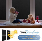 rabbitgoo Blackout Window Film, Sun Heat Blocking Privacy Cover for Glass, Removable Opaque Room Darkening Dark Black Out Window Covers Tint Shades for Home Day Sleep Light Blocker 11.8 x 118.1 Inches